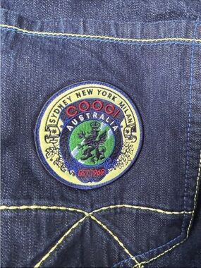 Coogi Australia Men's Blue Dark Loose Straight Denim Jeans Size 46x36 Read Descr